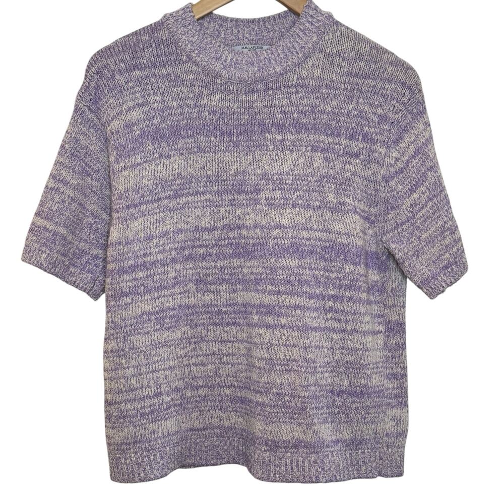 M.M. LaFleur Dusty Lavender The Alexis Top - Knit Boucle Size Small Sweater